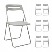 CHAISE DE CONFÉRENCE GRISE AVEC POIGNÉE 6 PIÈCES FURNITEX