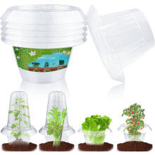 Schneckenkragen Ringförmige Abwehr 6 Stück Pflanzenschutz für Pflanzen und Gemüse — schnecken schutzkragen, gartenhalsband pet, set 6 stück