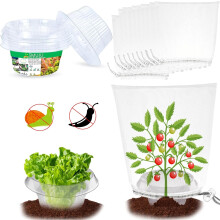 Set mit 25 Kragen und 25 Schutznetzen zum Schutz von Pflanzen gegen Schnecken und Insekten — kragen schutzset, schneckenzäune, pflanzenschutz 360