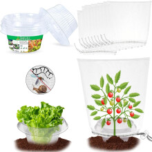 Set 6 Halsbänder 6 Netze zum Schutz von Pflanzen gegen Schnecken und Insekten — schneckenkraag set, schneckenschutznetz, pflanzenschutz 360 grad