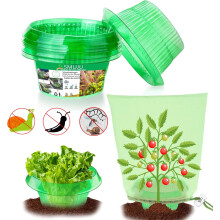 Set aus 25 Kragen und 25 Schutzgittern zur Pflanzen- schützen vor Schnecken und Insekten — sets schneckenkragen, pflanzenschutz netz