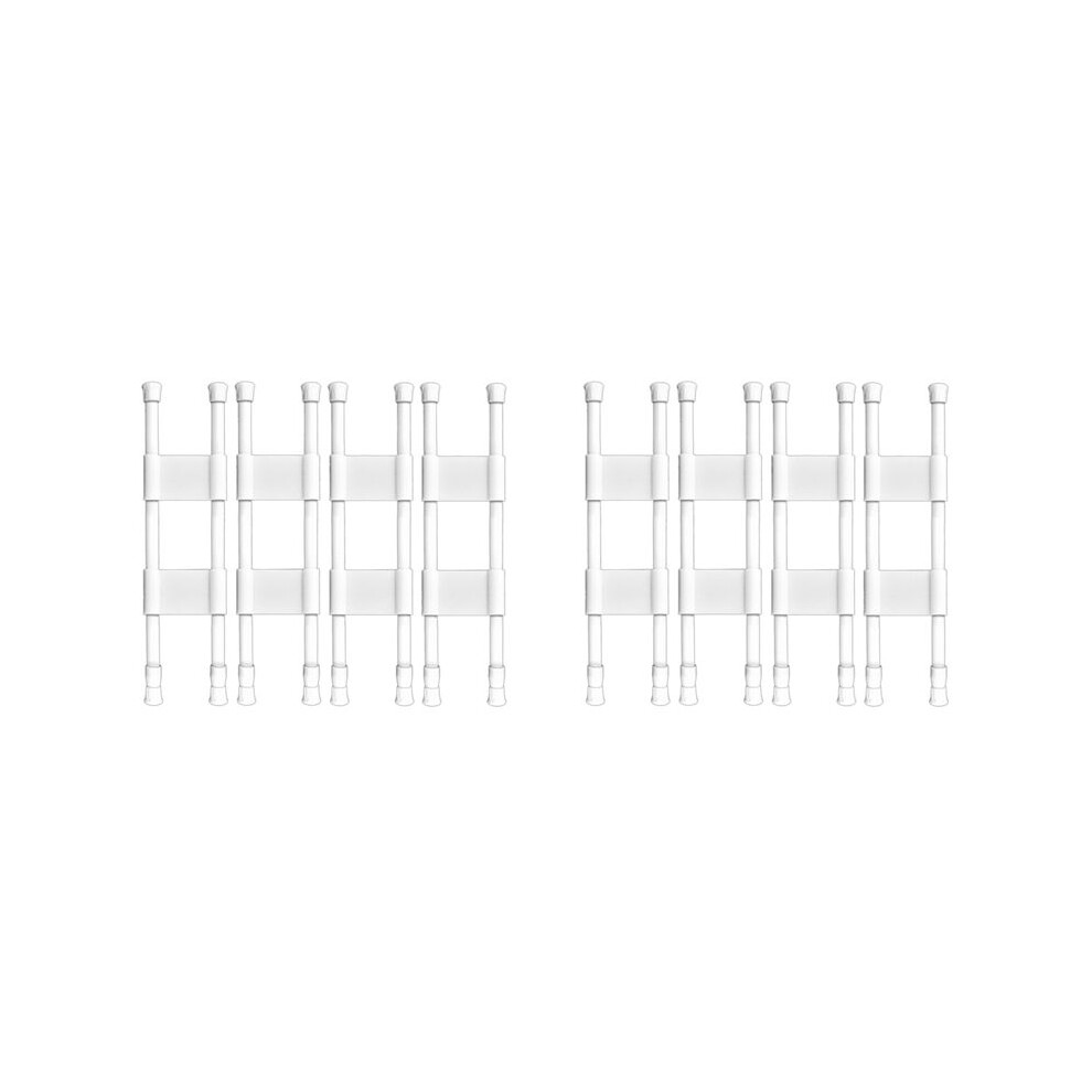 8 Pcs Double Rv Refrigerator Bars Adjustable Fridge Tension Rods Rv Refrigerator Kitchen Accessories, Fridge Bars White 4713047458456