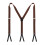 Elegant Pants Suspenders Polyester Fabric Shoulder-Light brown 1