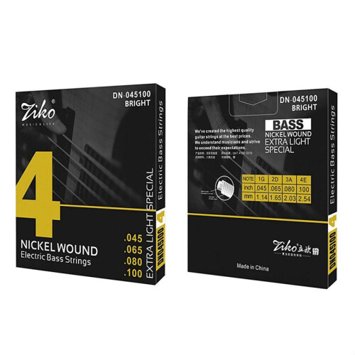 ZIKO DN-045 4 Strings Bass Electric Guitar Strings Carbon Steel Hexagonal Alloy Beginner Professional Practice Strings 2