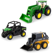 ERTL Iron John Deere Die-Cast Replicas-Includes Tractor, Gator,and Skid Steer Farm Toys with Collectible Display Box-John Deere Tractor, Ages 3 Years