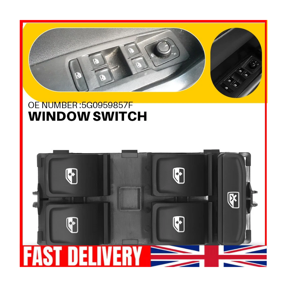 Uk For Volkswagen Polo Mk6 2017/2021 Driver Front Right Electric Window Switch 6951617018961