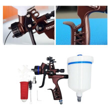 Car Top Paint 600ML HVLP Spray Gun 1.3mm Nozzle w/ Pressure Regulator Gravity UK