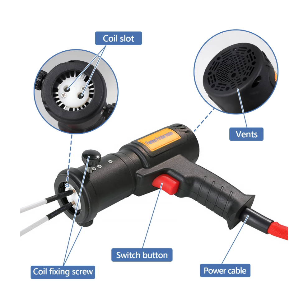 1500W Magnetic Induction Heater Remover Flameless Induction Heater Tools Boxed 6951617019036