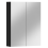 ANTICO 80 mobiletto da bagno sospeso con specchio, nero 1