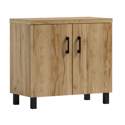 Meuble-lavabo Roco 50, chêne artisanal doré