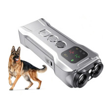 Dispositivo dissuasivo per cani a ultrasuoni a doppia testa - Frequenza variabile 15-30 kHz, antiabbaio e addestramento non cruent