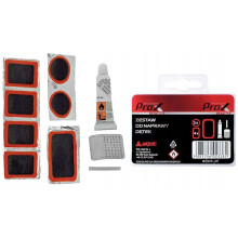 Kit de 7 rustines pour chambre à air PROX + caoutchouc de valve