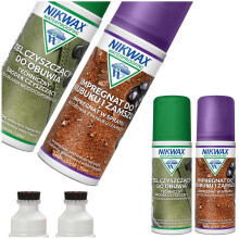 Nikwax Nubuck og ruskind Rengøringssæt Gel + Imprægnering 2x125ml Applikator