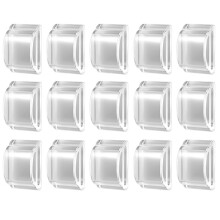 Ensemble de 15 Butées de Porte de Réfrigérateur, Butées de Porte de Placard en Silicone Transparent, Butées de Meubles en Forme D'Arche