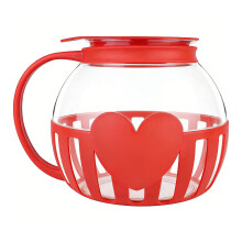 Magnetronglas Popcorn Popper Glazen container-Rood 2,25L