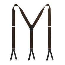 Trendy bretels met ronde stippen, sterke elastische-Koffie