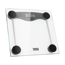 Teesa LCD üveg fürdőszobamérleg, pontosság akár 0,1 kg, max. 180 kg