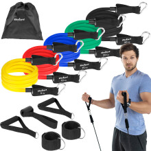 Kit d'élastiques de résistance pour exercices de rééducation, poignée Rebel 80 kg