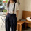 Comfortable Unisex Suspenders For Formal-Navy blue white dot 11