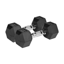 Mancuernas de hierro fundido recubiertas de goma HEX 2x7kg Juego hexagonal Rebel 14kg SOLID