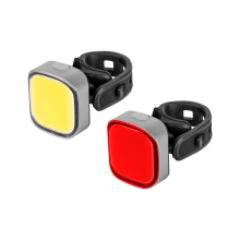 Komplet lamp rowerowych Rebel przód/tył mocne akumulator