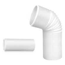 150 mm afvoerslang voor airconditioners, 2 m PVC ventilatieslang voor draagbare airconditioners en afzuigkappen, wit