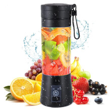 Draagbare USB slowjuicer/blender van 400 ml voor fruit en groenten, compacte elektrische sapcentrifuge, zwart