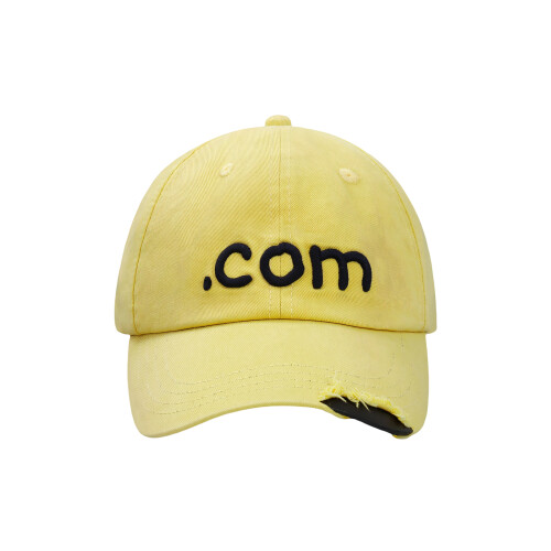 Populaire Distressed Baseball Cap Dames Soft Wash Katoen-Geel