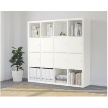ikea KALLAX 16-Cube Unit With 8 Inserts 147x147cm