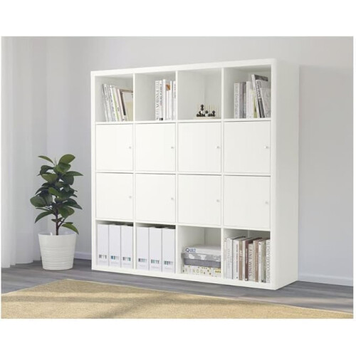 ikea KALLAX 16-Cube Unit With 8 Inserts 147x147cm