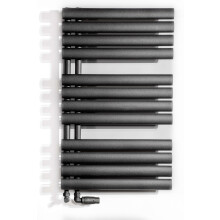 Kylpyhuoneenlämmitin LUXRAD Flag bis 816 x 500 mm musta matto rakenne