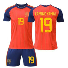 (red, Size 2XL [Recommended height 185-190CM]) (No. 19 Lamine Yamal) Spain National Team Home Soccer Jersey – Lamine Yamal
