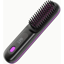 Kabelloser Haarglätter mit LCD-Display, 3 Heizstufen, Negativ-Ionen-Technologie, geeignet für alle Haartypen und Bartstyling.