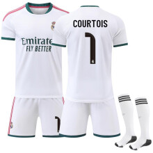 (Size 1 with socks, #XL) (No. 1 Courtois) 26/27 Club Kit – New Real Madrid Home Football Jersey