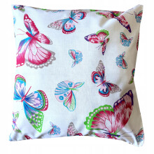 Federa in cotone con motivo a farfalle, tema primaverile, per bambine, 40 x 40 cm