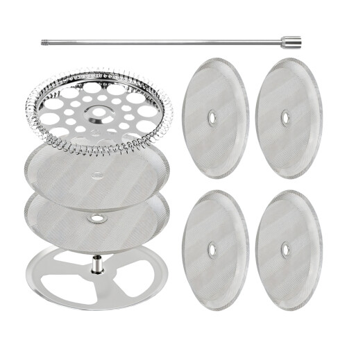 4In French Press Filter Replacements Set Includes Spirals and
