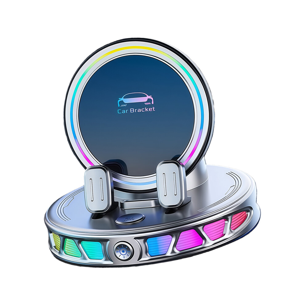 Car Phone Holder Suction Cup Car Dashboard Mounted Phone- Silver 7732001099488