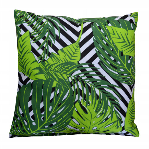 Pudebetræk, bomuld, monstera, Zig-zag, 40x40