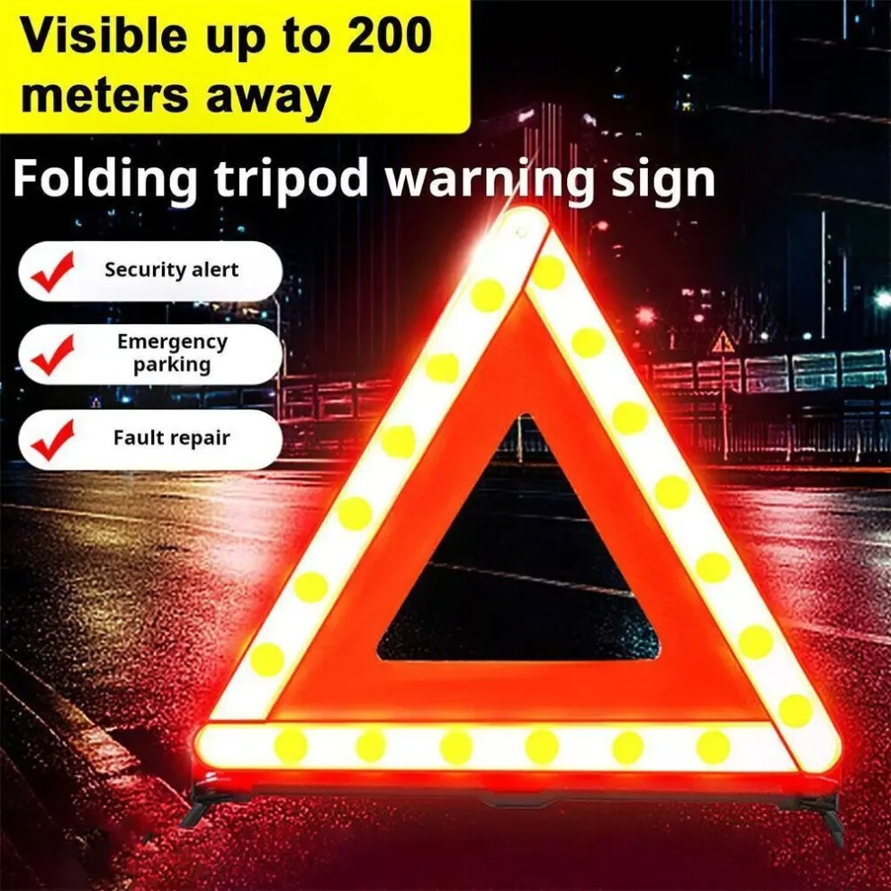 Large Warning Car Triangle Reflective Road Emergency Breakdown Safety Hazard 17888745