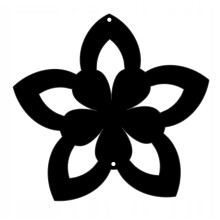 Obesek K1 FLOWER, roza spomladanska dekoracija s perforacijo