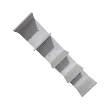 Attraktives 5-lagiges Wandregal aus weißem PVC für-Weiß