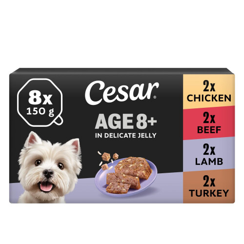 Cesar CESAR Senior 10+ in Delicate Jelly 3x 8x150g