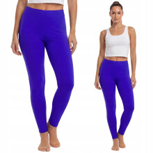 Leggings largos de algodón, fabricante polaco, color: azul aciano, talla: XL