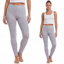 Leggings longs en coton, de fabrication polonaise, couleur chinée, taille XL