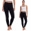 Leggings largos de algodón, negros, talla L 1