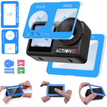 9H hærdet glas med applikator til linse og skærm til DJI ACTION 5 PRO - 3 stk.