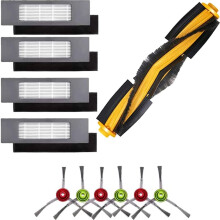 Juego de cepillos de repuesto para aspiradora N8 T8: 1 cepillo principal, 4 filtros, 6 cepillos laterales. Compatible con T8 N8 Ozmo 950 920