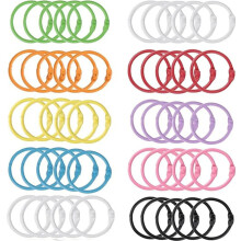 50 anillas metálicas para encuadernar hojas sueltas, anillas de colores de 30 mm para álbumes de recortes, álbumes de fotos, oficina, escuel