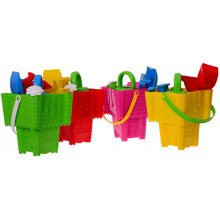 ENSEMBLE DE POLISSAGE DE 6 PIÈCES : SEAU, RÂTEAU, PELLE