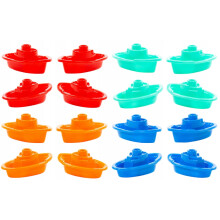 Bateaux de bain colorés pour l'eau et le sable - Ensemble de 4 flotteurs